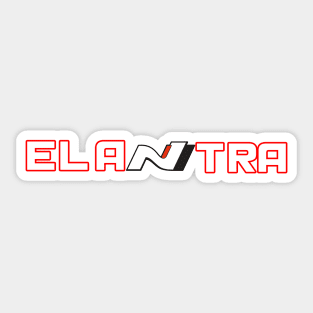 Elantra N (Smaller) Transparent Red Sticker